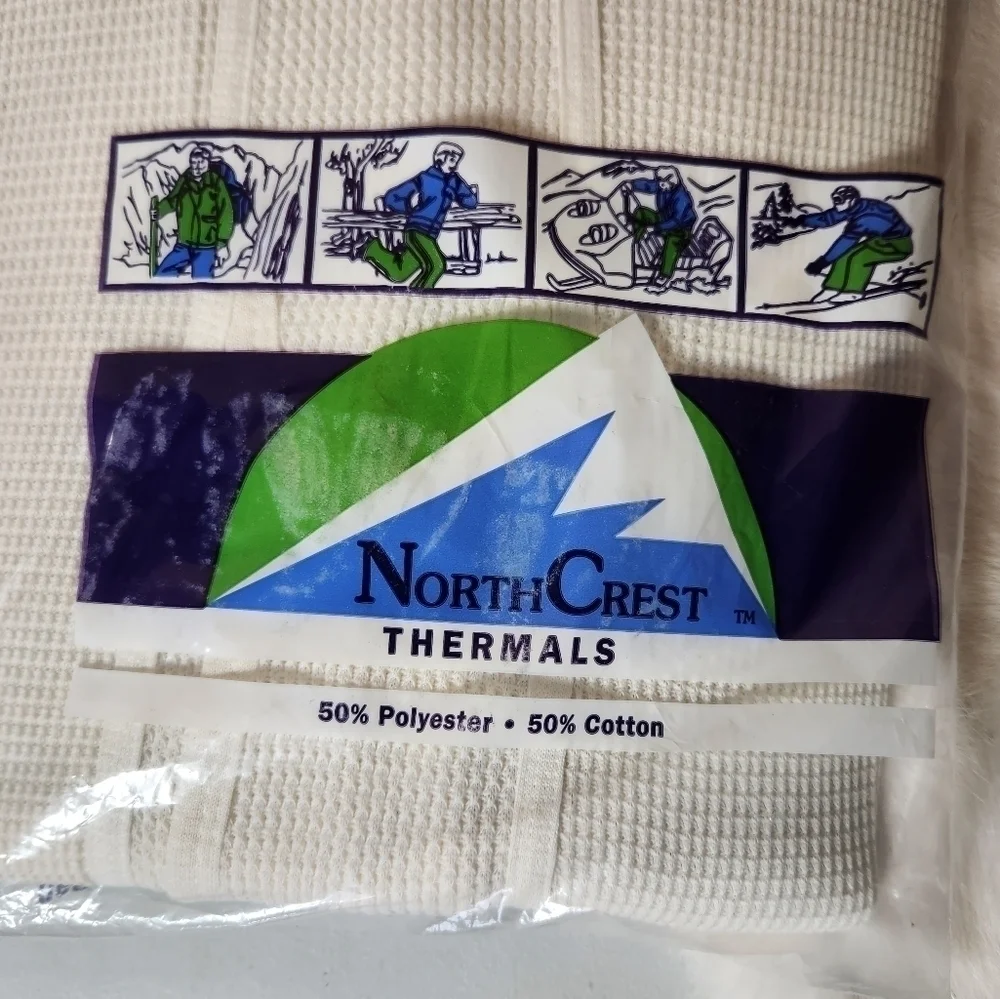VTG 80s North Crest Mens Ankle Length Thermal Long John Underwear-Size XL (NIP)